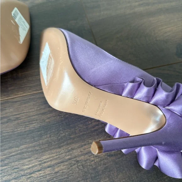 Andrea Wazen Rouches 105MM Satin Pumps